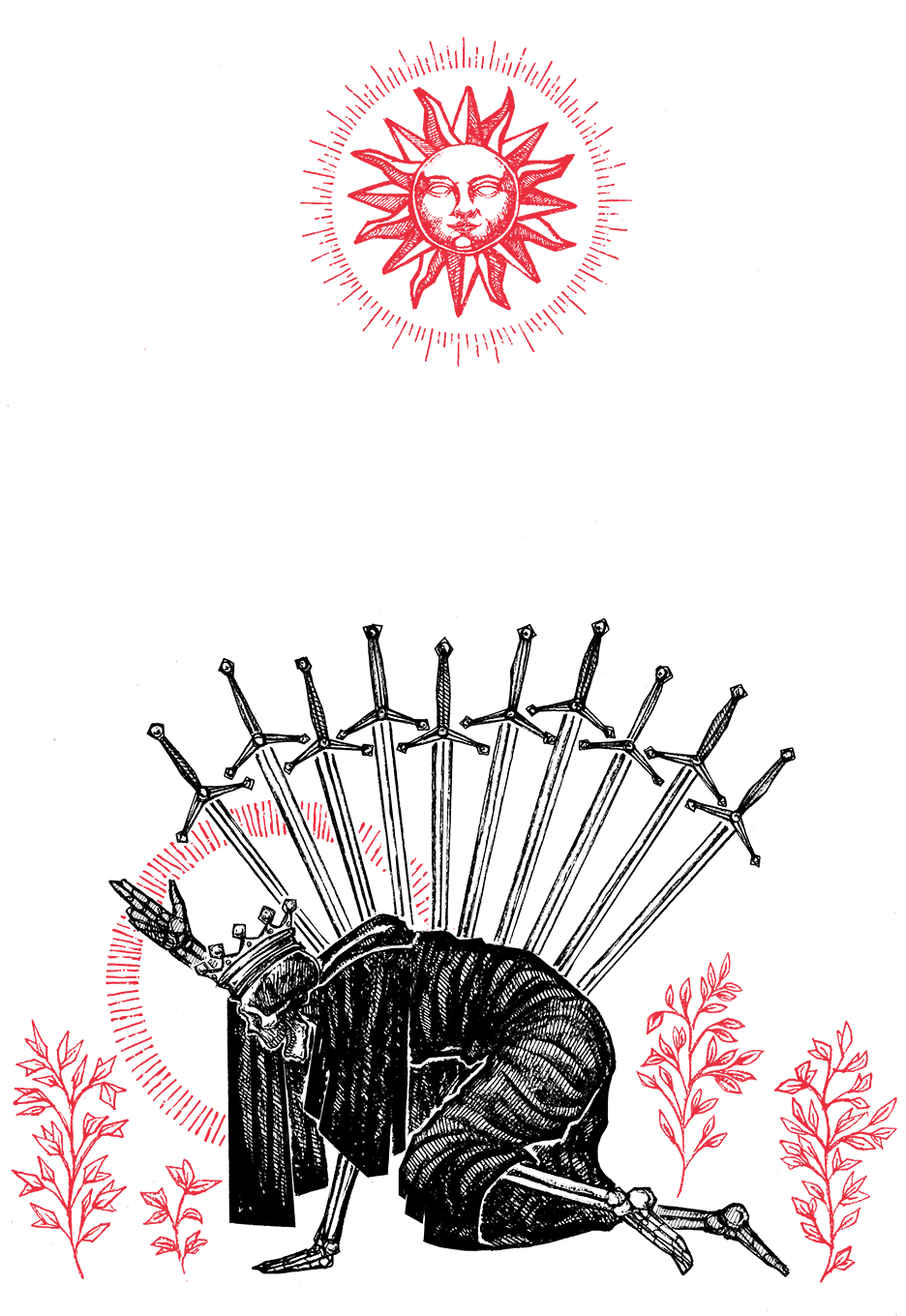【タロットカード完全ガイド】剣の10(TEN OF SWORDS)でみる恋愛運と仕事運、パワーストーンと開運ネイル!