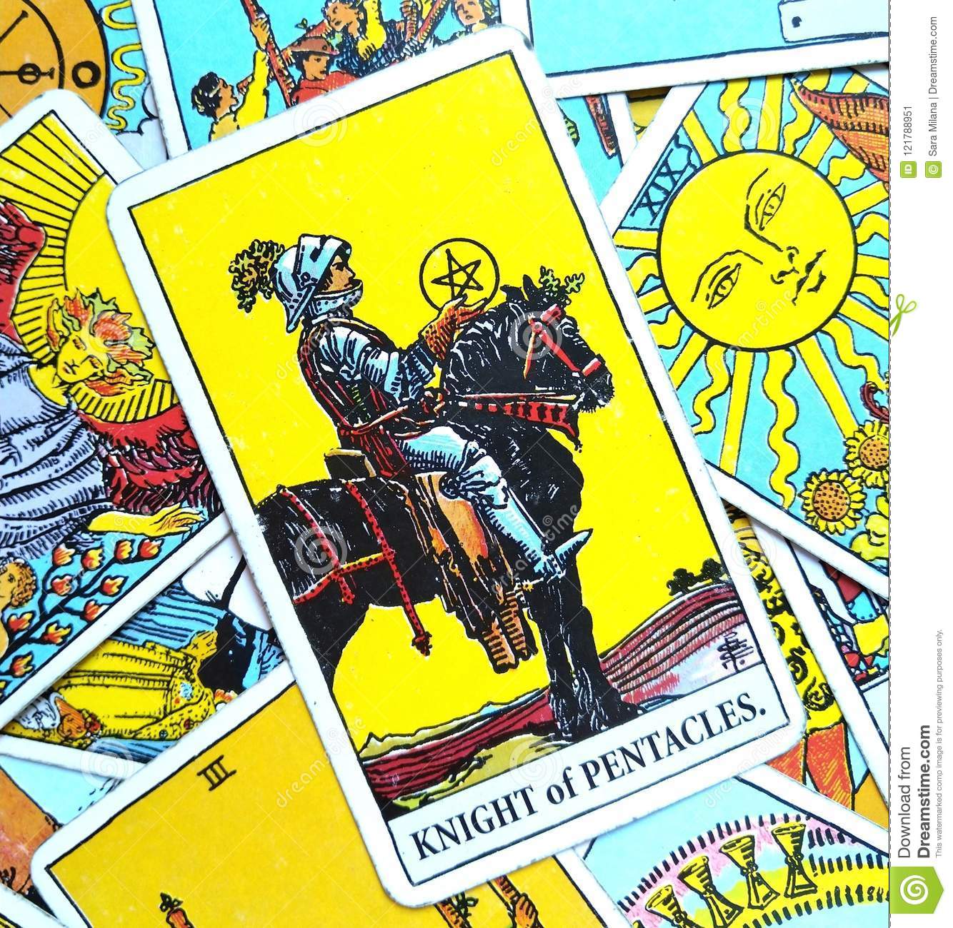 【タロットカード完全ガイド】コインのナイト(KNIGHT OF PENTACLES)でみる恋愛運と仕事運、パワーストーンと開運ネイル!